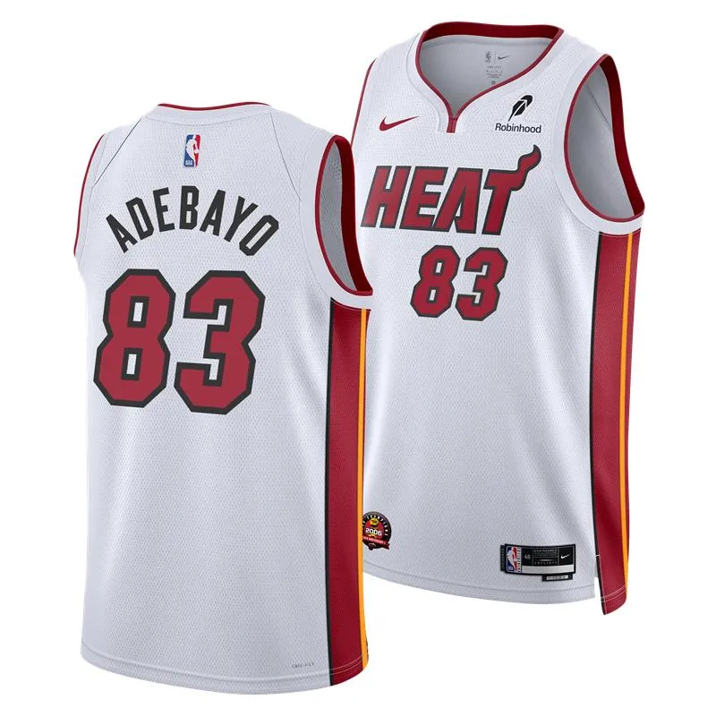 Bam Adebayo Nike Miami HEAT Association White “83-Point Game” Swingman Jersey made by Nike
