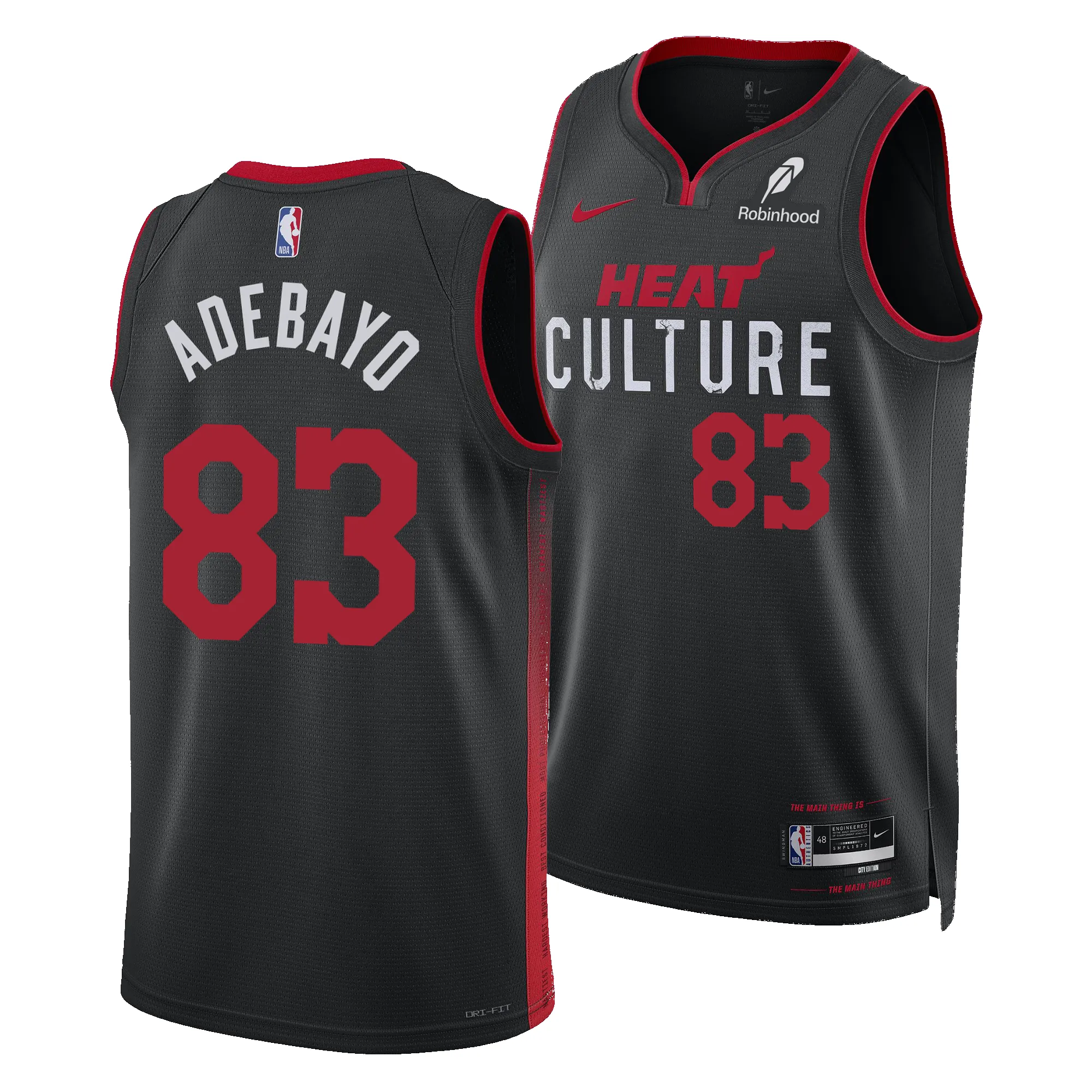 Bam Adebayo Nike HEAT Culture “83-Point Game” Swingman Jersey sold by Miami Heat Store