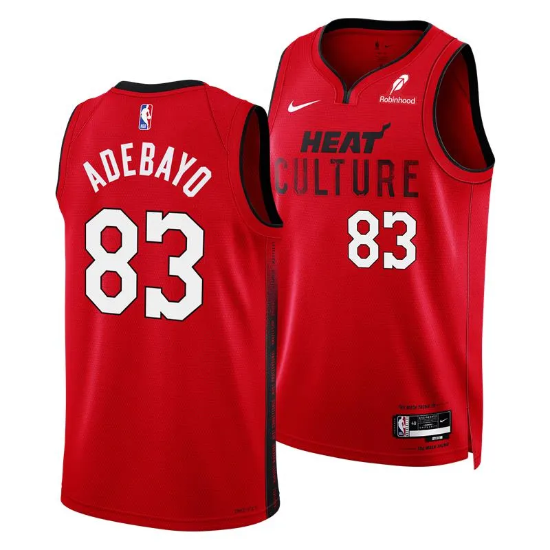 Bam Adebayo Nike HEAT Culture: Blood Red “83-Point Game” Swingman Jersey made by Nike