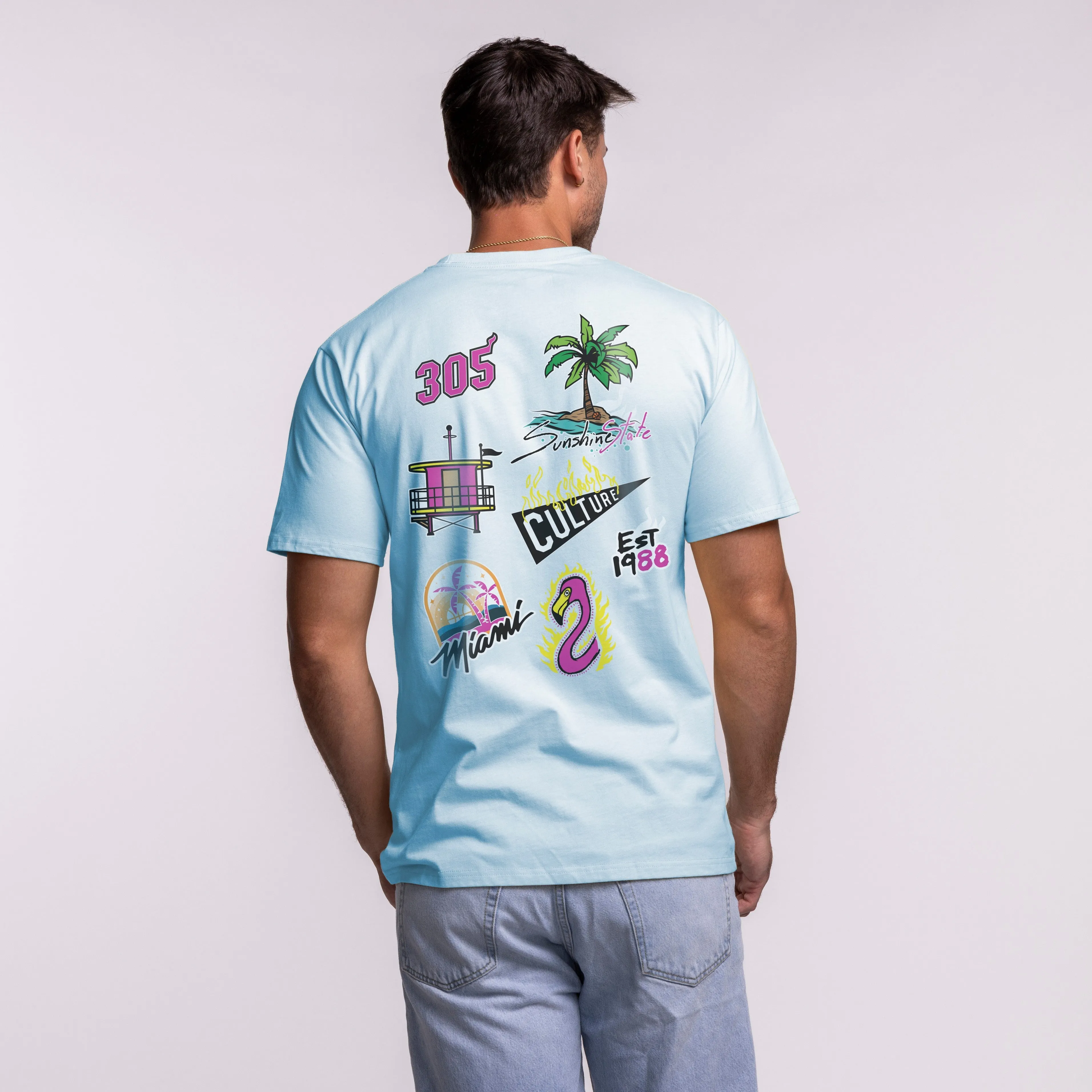 Court Culture Original Vice Nights "Sticker Pack" Tee sold by Miami Heat Store product image thumbnail 2
