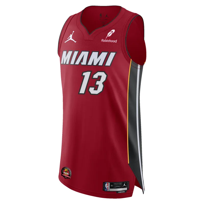 Bam Adebayo Nike Jordan Brand Miami HEAT Statement Red Authentic Jersey made by Nike