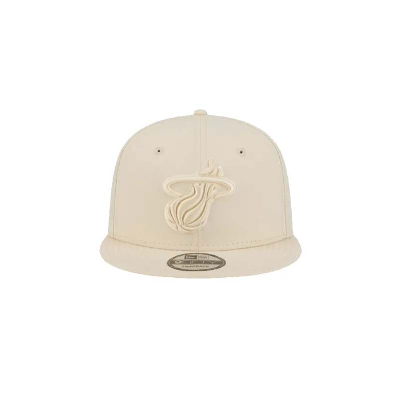 New Era Miami HEAT Beige Color Pack Snapback made by New Era