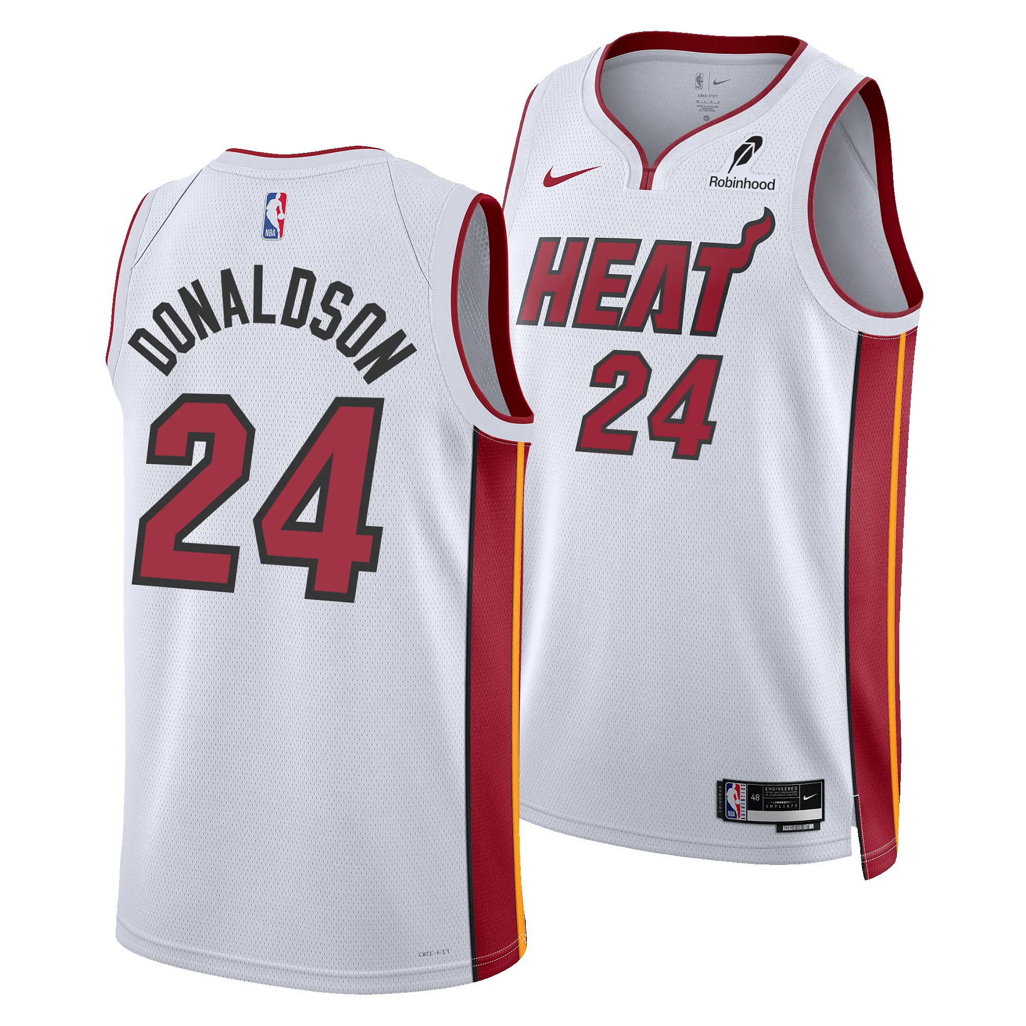 Tre Donaldson Nike Miami HEAT Association White Swingman Jersey sold by Miami Heat Store product image thumbnail 3