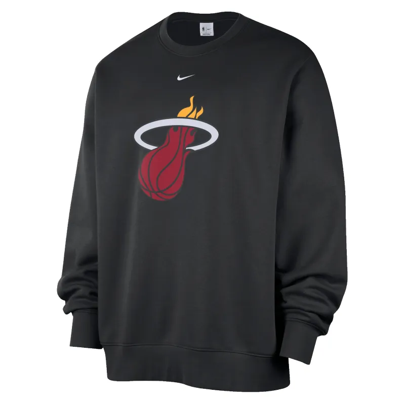 Nike Miami HEAT Logo Fleece Crewneck made by Nike