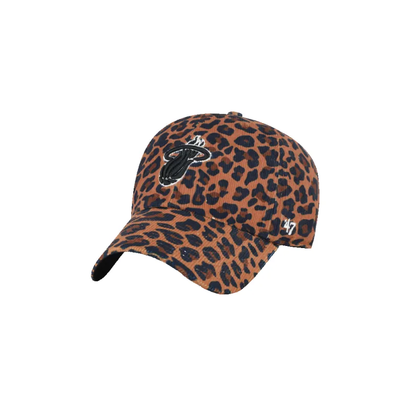 '47 Brand Miami HEAT Leopard Corduroy Women's Cleanup Hat made by 47