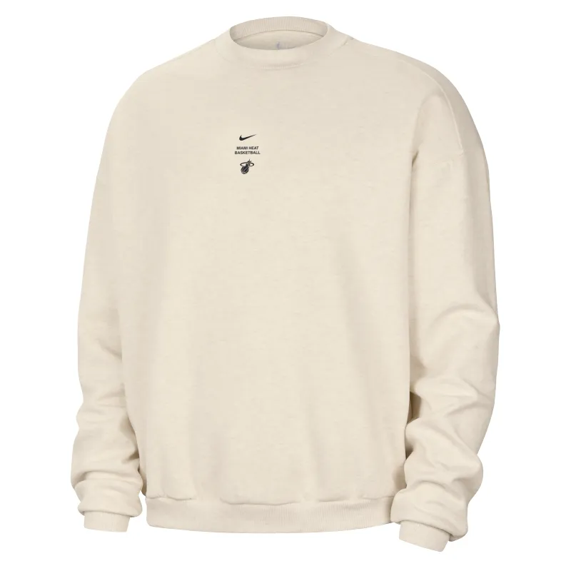 Nike Miami HEAT Standard Issue Stretch Ivory Crewneck made by Nike