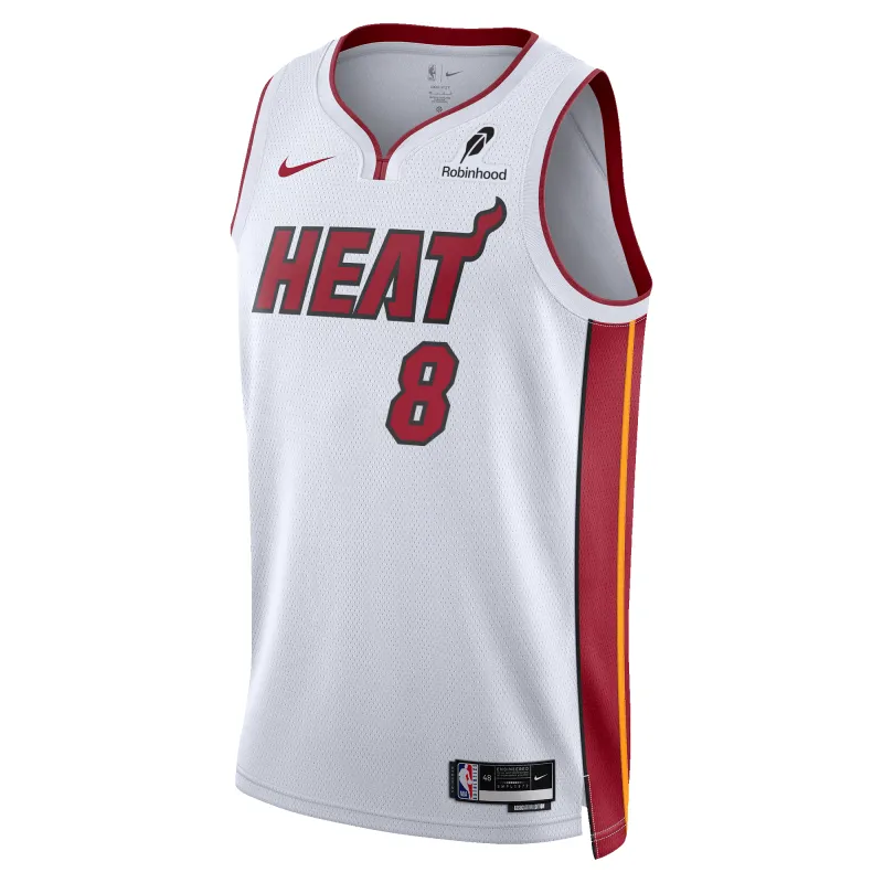 Nick Richards Nike Miami HEAT Association White Swingman Jersey made by Nike