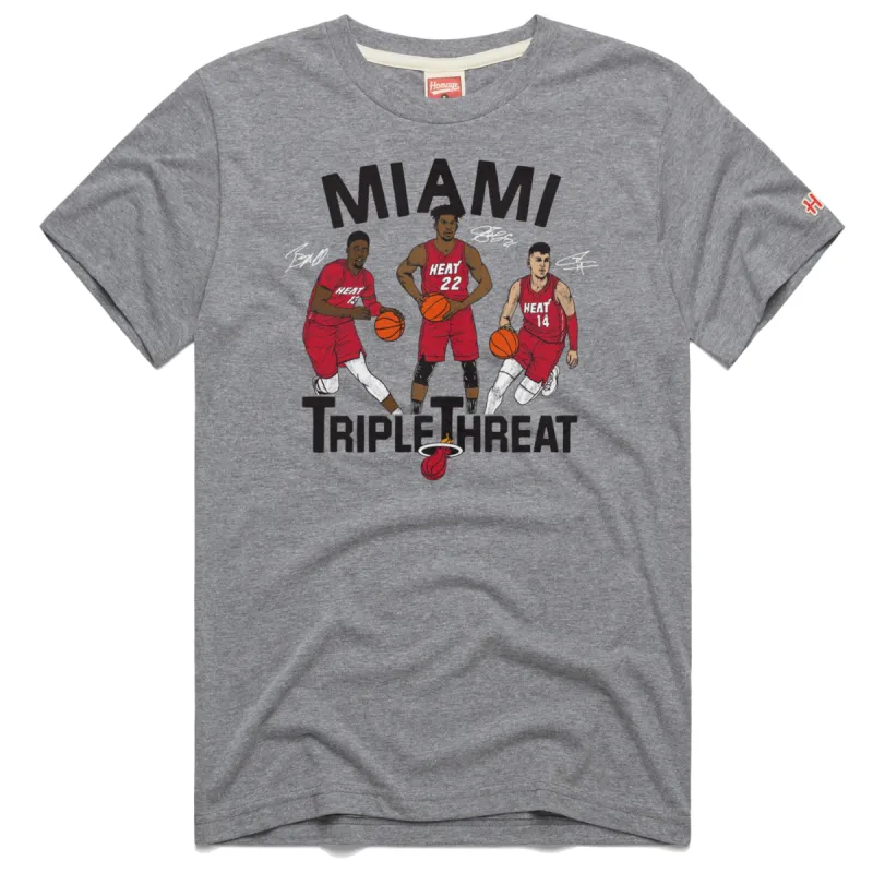 Homage Miami HEAT Triple Threat Statement Tee sold by Miami Heat Store