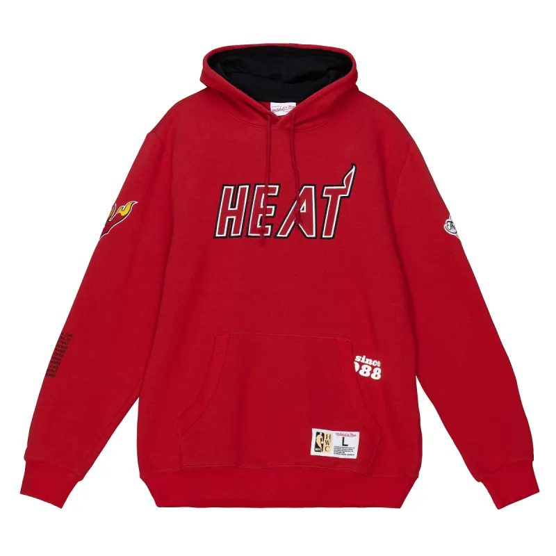 Mitchell and Ness Miami HEAT Origins Fleece Hoodie sold by Miami Heat Store