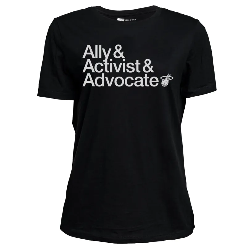 Court Culture Ally/Activist/Advocate Women's Tee sold by Miami Heat Store