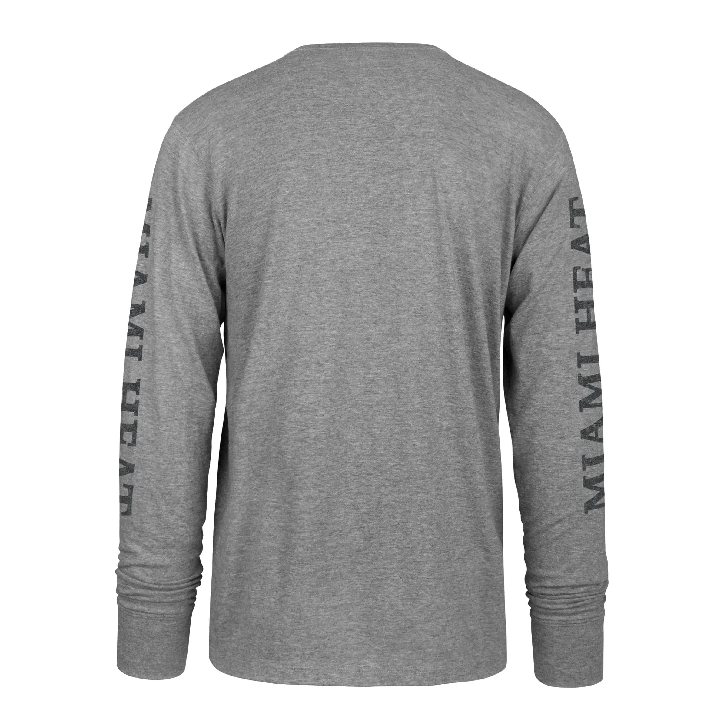 '47 Brand Miami HEAT Triple Down Grey Long Sleeve Tee sold by Miami Heat Store product image thumbnail 2