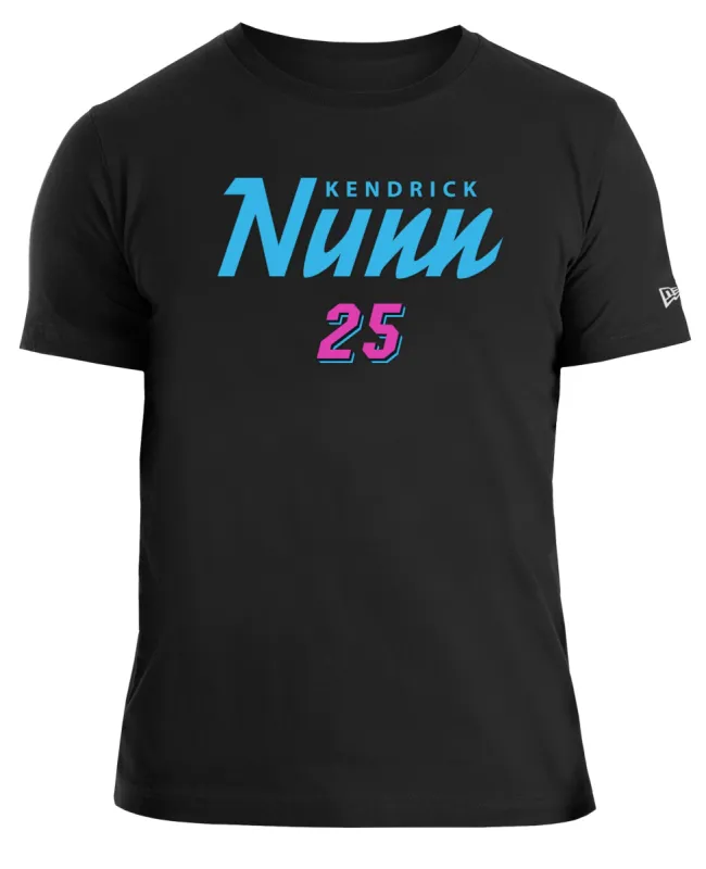 Kendrick Nunn New Era Vice Nights Name & Number Tee sold by Miami Heat Store