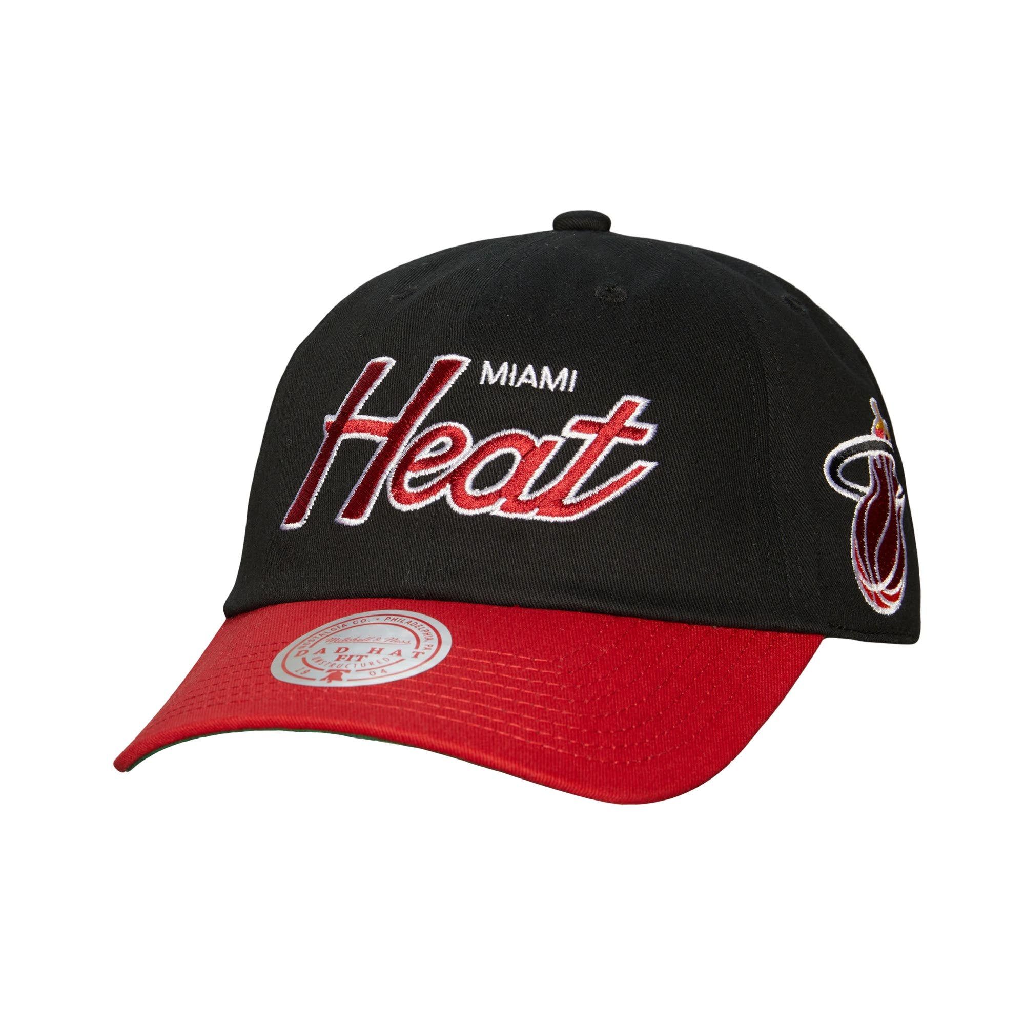 Mitchell & Ness Miami HEAT Script 2.0 Dad Hat sold by Miami Heat Store product image thumbnail 4