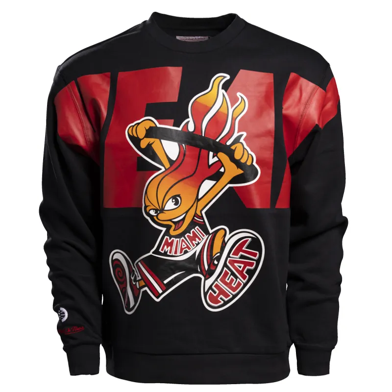 Court Culture X Mitchell and Ness Classic Fuegito Fleece Crew sold by Miami Heat Store