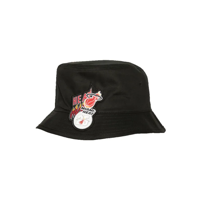 Mitchell & Ness Miami HEAT Logolap Bucket Hat sold by Miami Heat Store