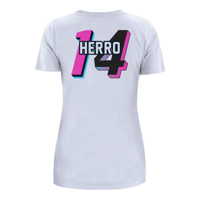 Tyler Herro New Era Miami Mashup Vol. 2 Women's Name & Number Tee sold by Miami Heat Store