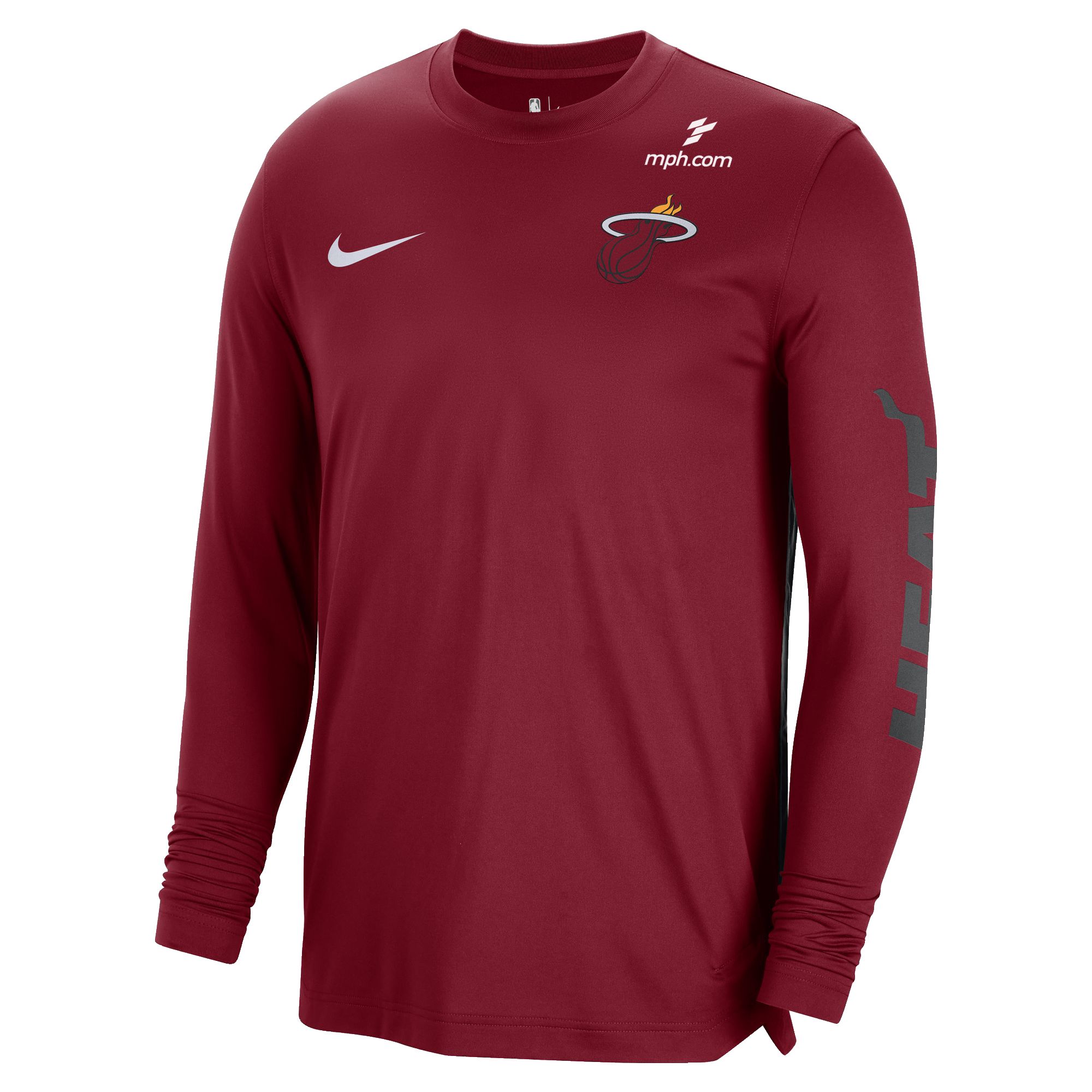 Nike Miami HEAT 2023-24 Pre-Game Long Sleeve Tee sold by Miami Heat Store