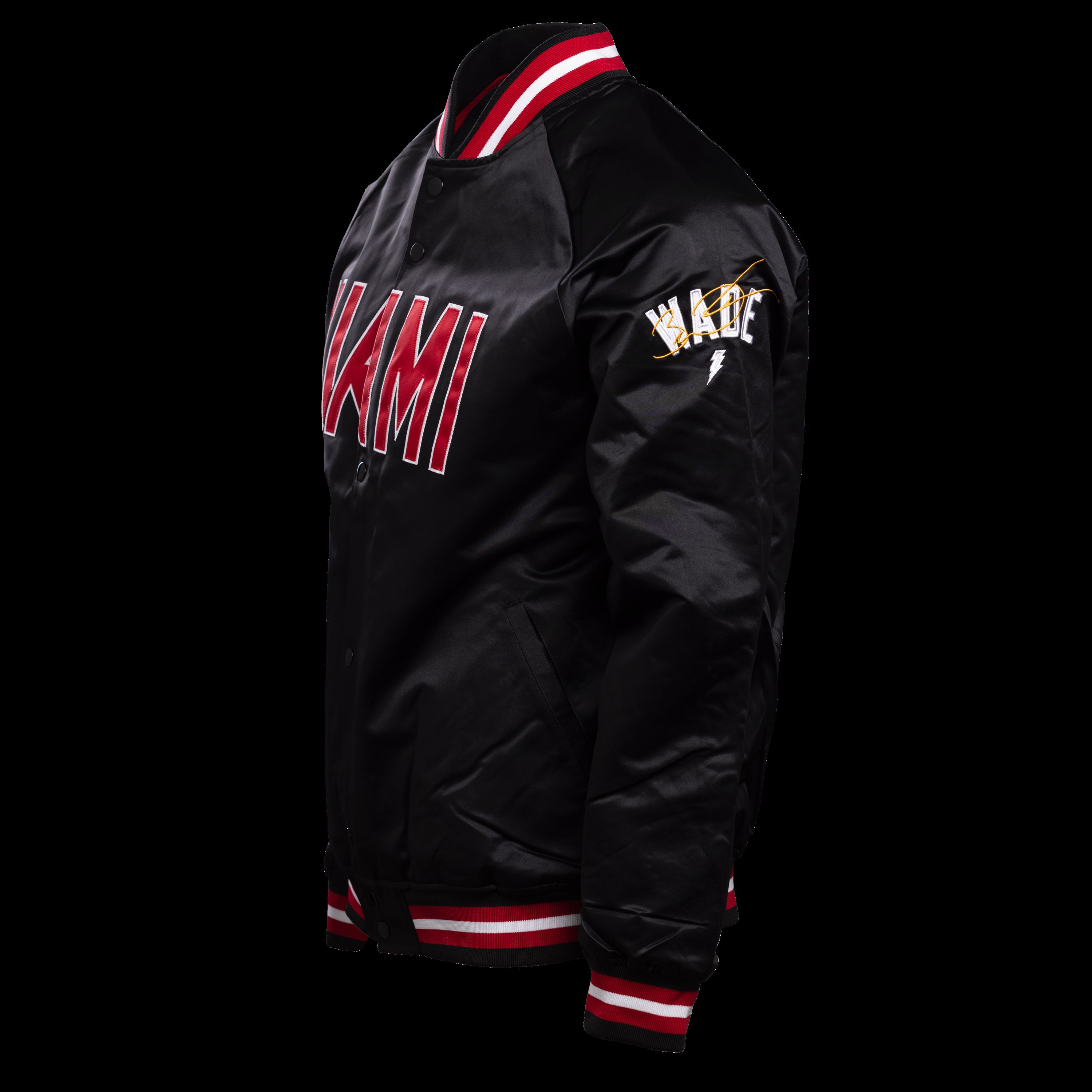 Court Culture x Mitchell and Ness Wade HOF Satin Jacket sold by Miami Heat Store product image thumbnail 3
