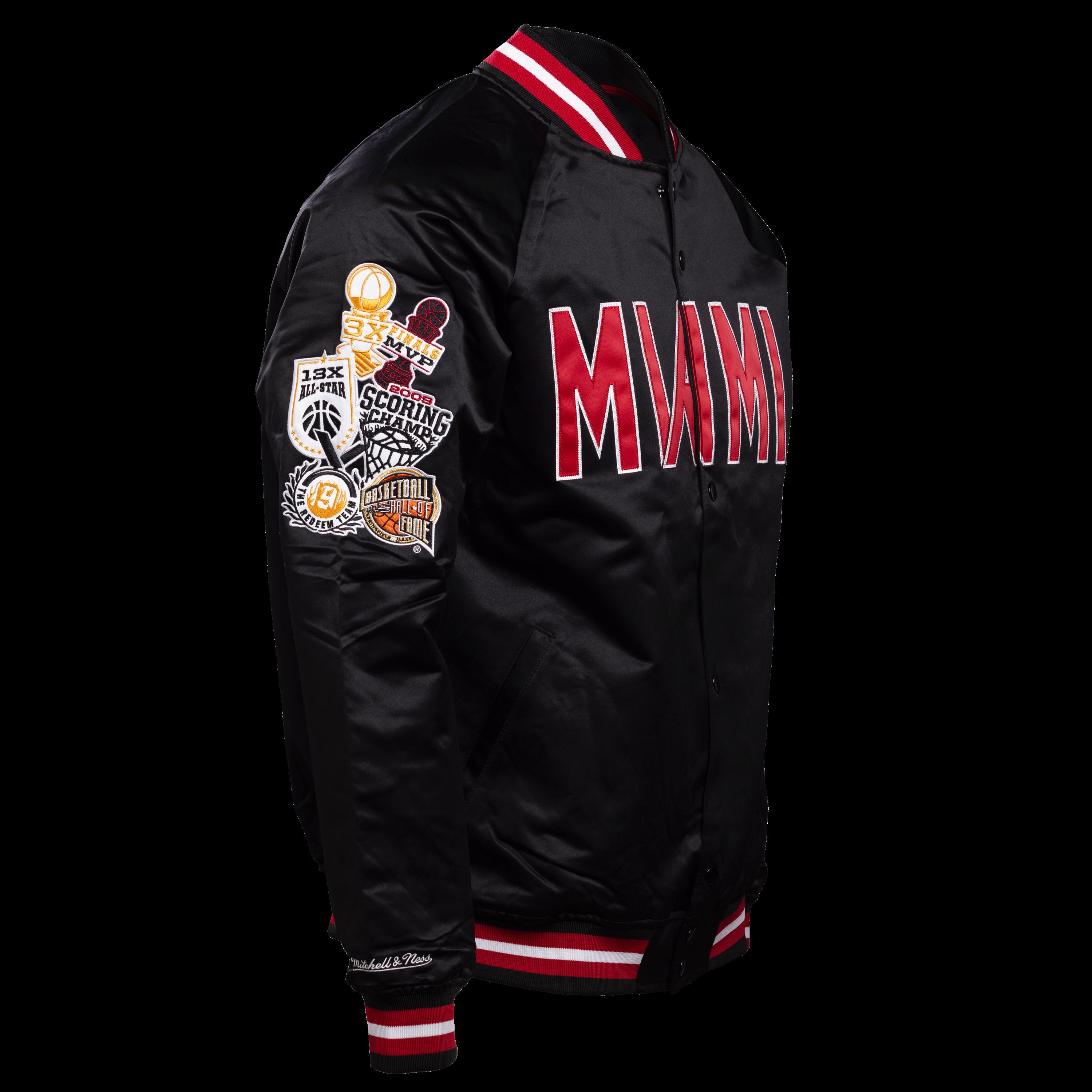 Court Culture x Mitchell and Ness Wade HOF Satin Jacket sold by Miami Heat Store product image thumbnail 2