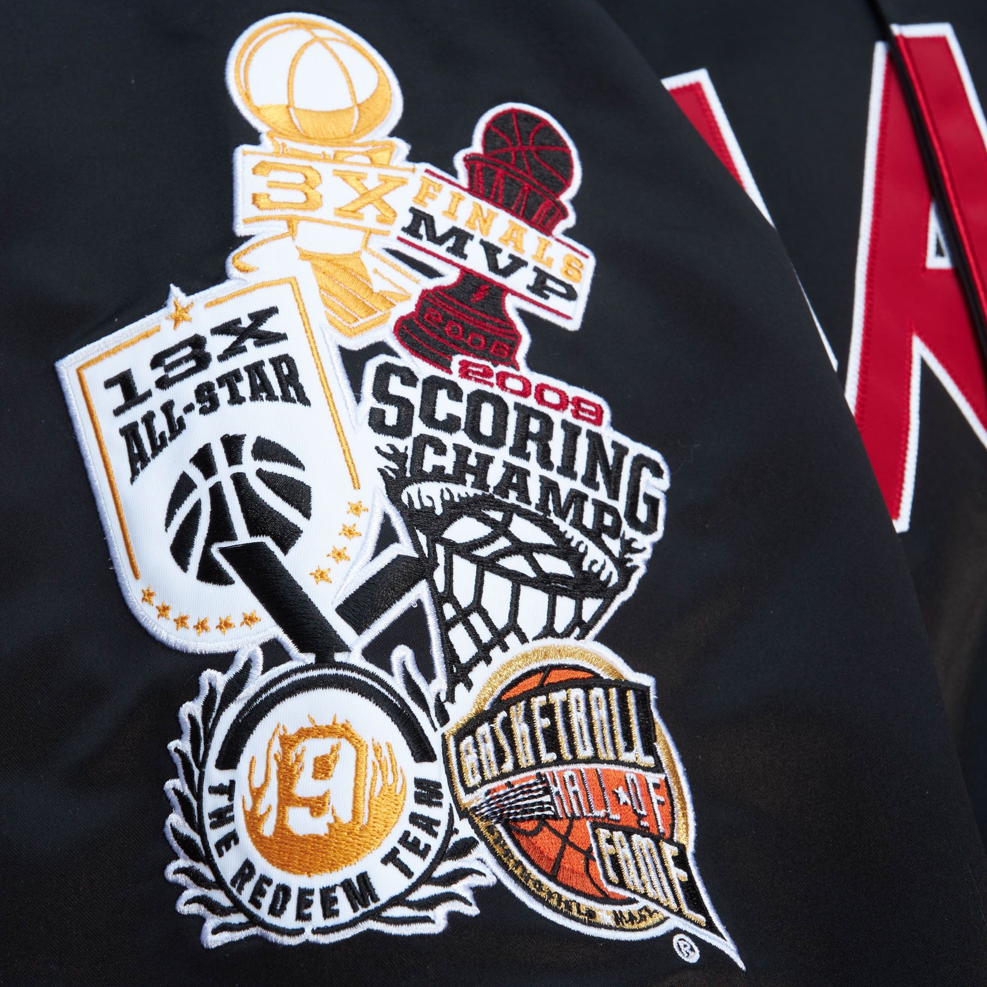 Court Culture x Mitchell and Ness Wade HOF Satin Jacket sold by Miami Heat Store product image thumbnail 5