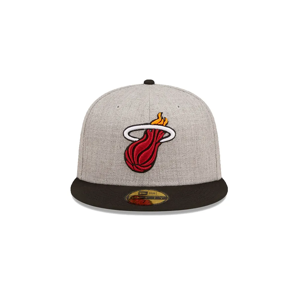 New Era Miami HEAT Heather Patch Fitted sold by Miami Heat Store