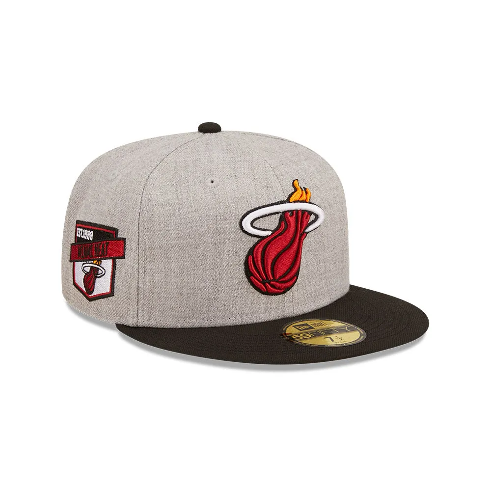 New Era Miami HEAT Heather Patch Fitted sold by Miami Heat Store product image thumbnail 5
