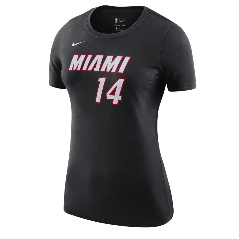 Tyler Herro Nike Icon Black Name & Number Women's Tee sold by Miami Heat Store