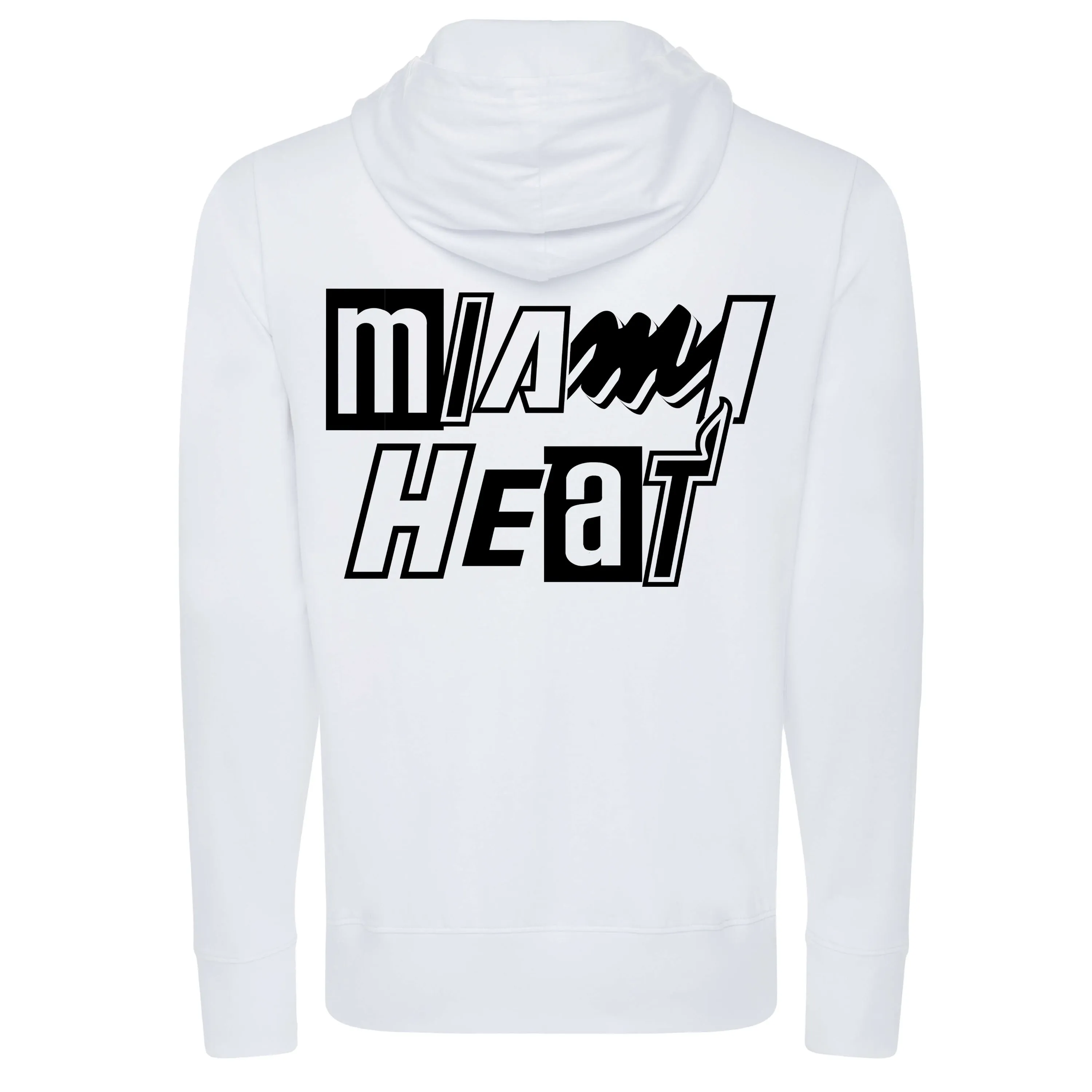 Sportiqe Miami HEAT Mashup White Hoodie sold by Miami Heat Store product image thumbnail 2