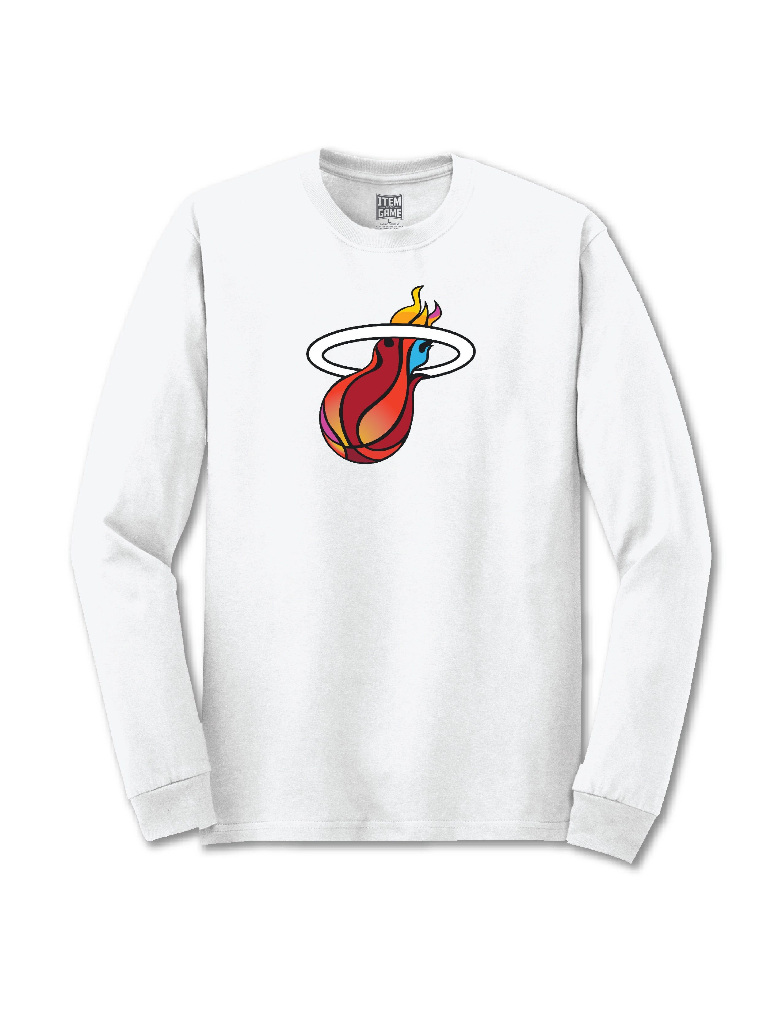 Miami Mashup Vol. 2 Long Sleeve White Tee sold by Miami Heat Store
