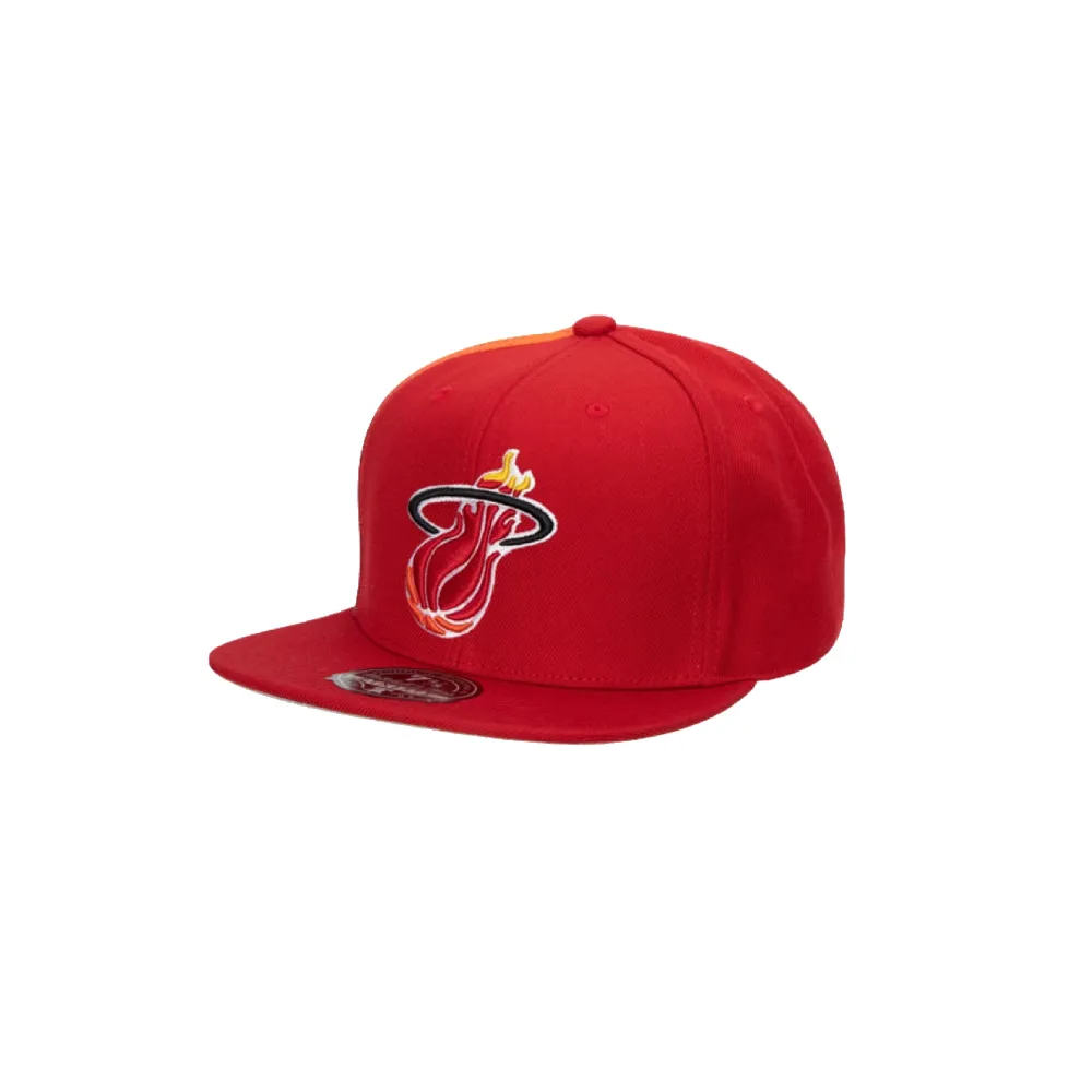 Mitchell and Ness Miami HEAT Tapestry Fitted sold by Miami Heat Store