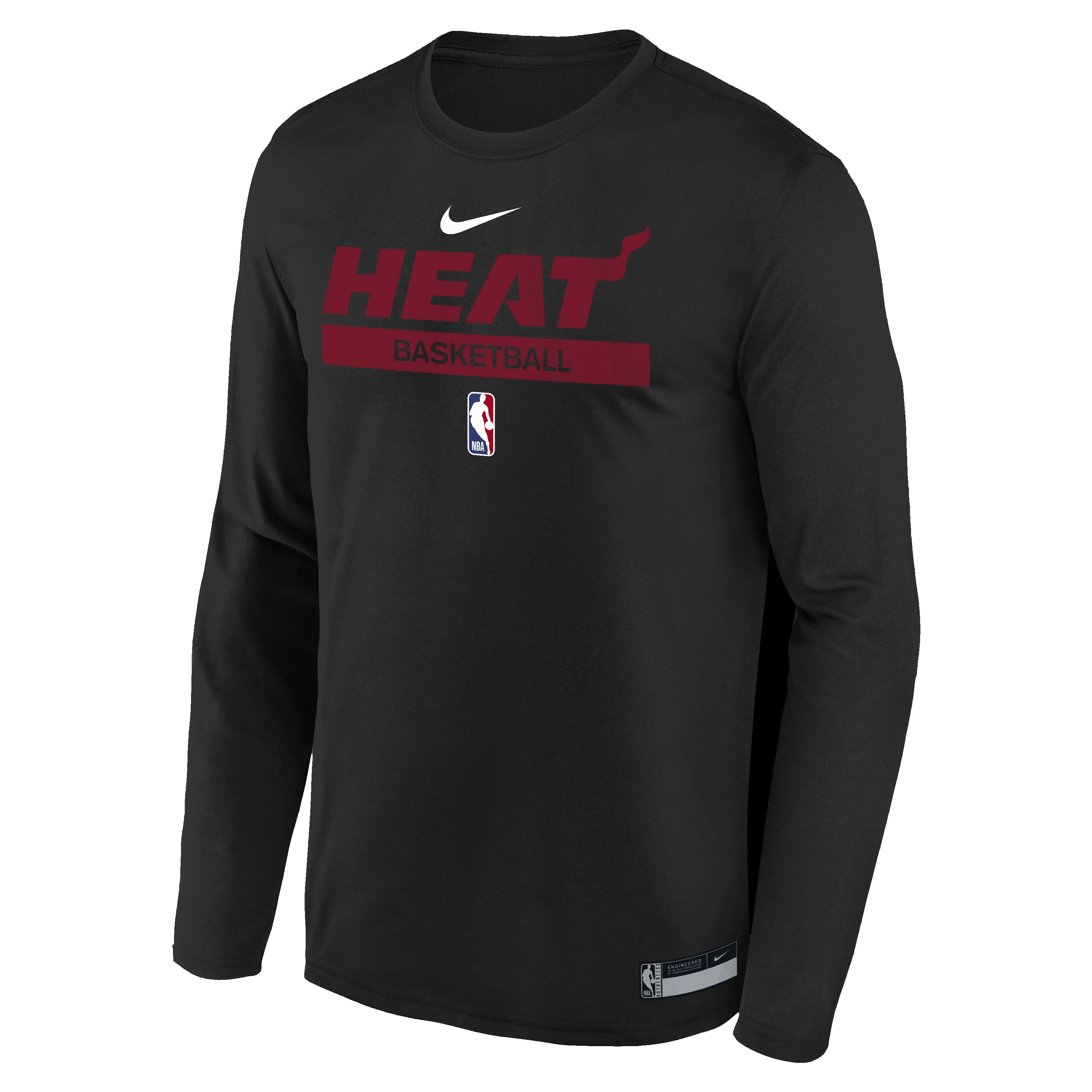 Nike Miami HEAT 2022 Long Sleeve Practice Youth Tee sold by Miami Heat Store