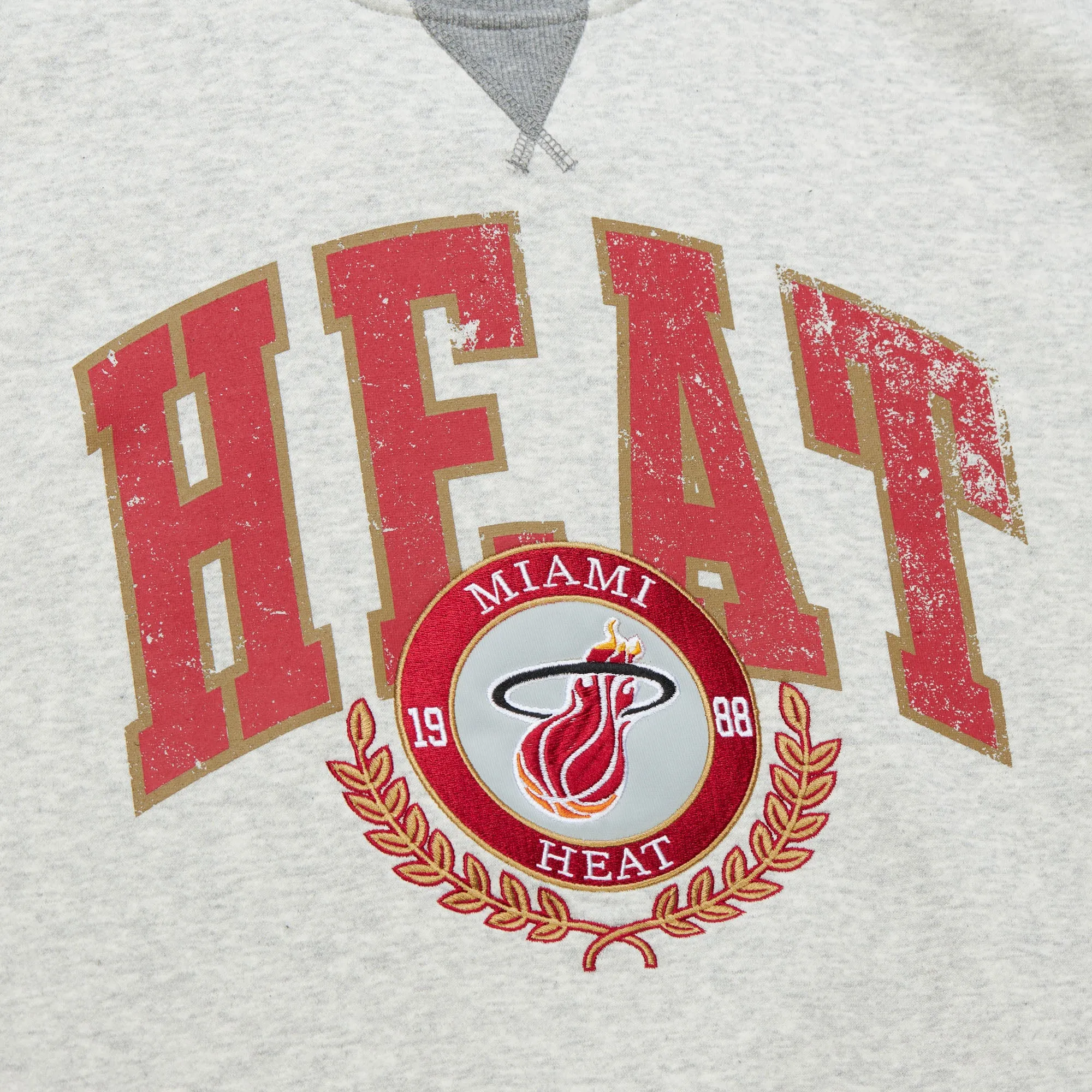 Mitchell & Ness Miami HEAT Premium Fleece Crewneck sold by Miami Heat Store product image thumbnail 3
