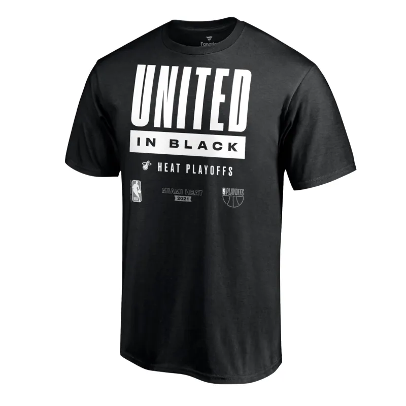 Fanatics United In Black Playoff Tee sold by Miami Heat Store