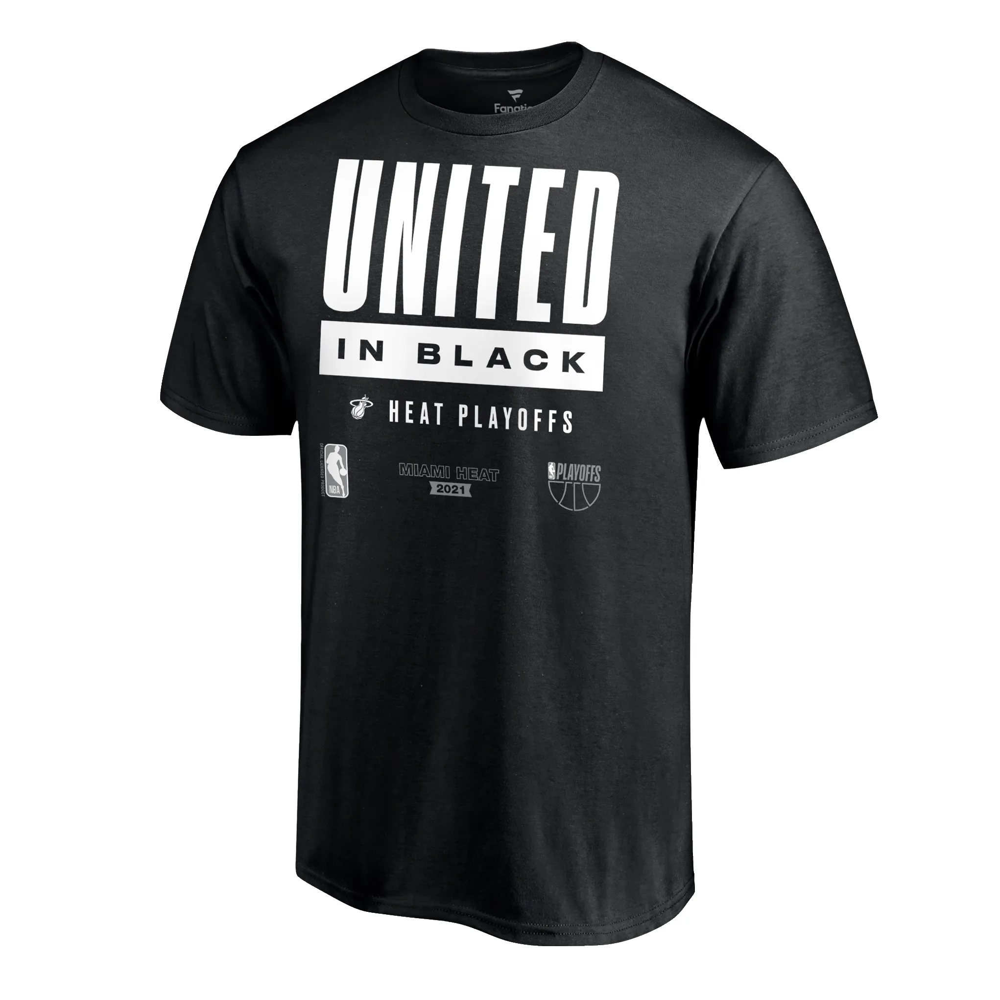 Fanatics United In Black Playoff Tee sold by Miami Heat Store