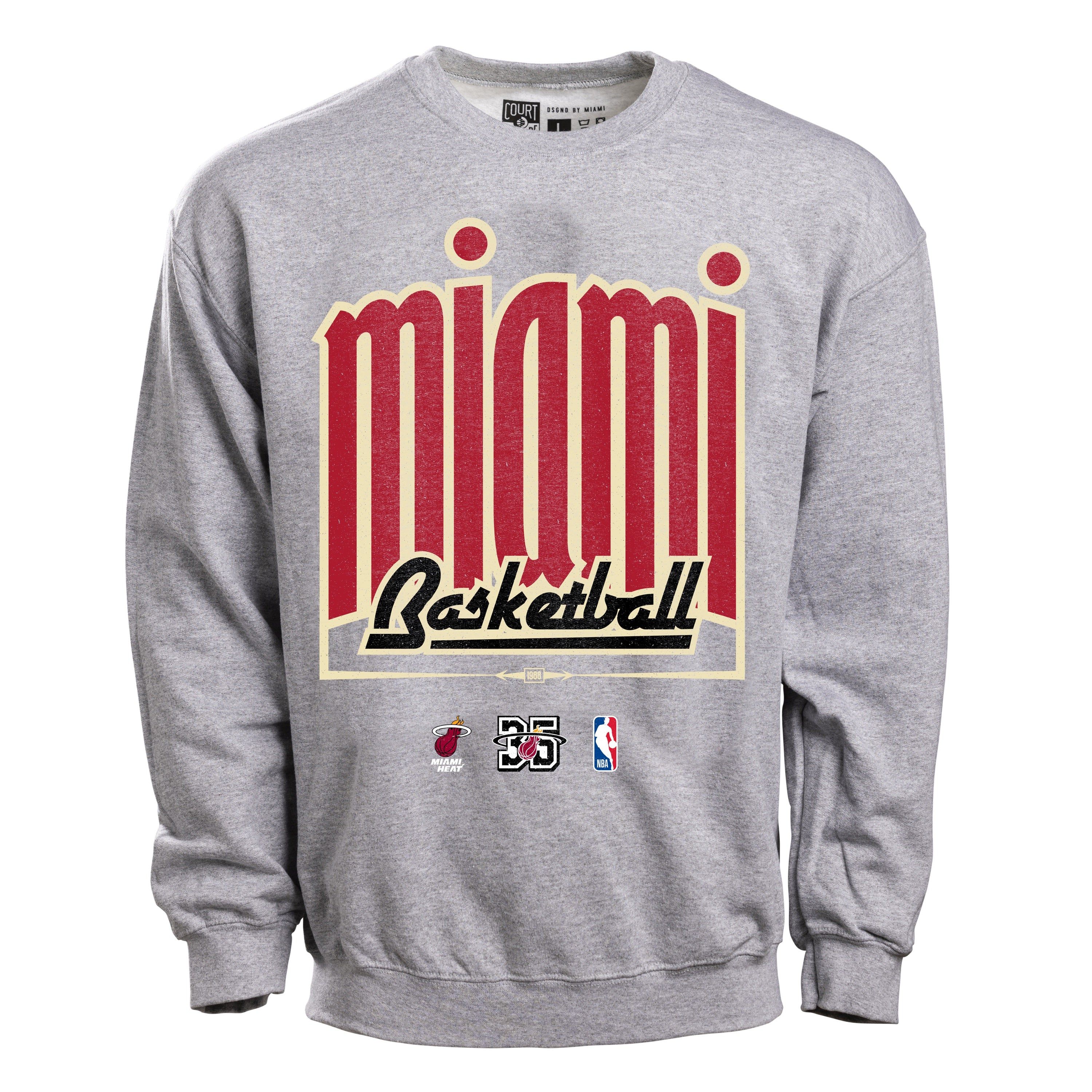 Court Culture Classic Miami Basketball Fleece Crewneck sold by Miami Heat Store