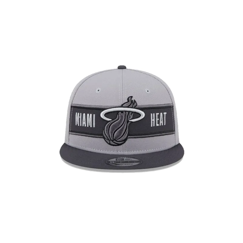 New Era Miami HEAT 2024 Draft Grey Snapback sold by Miami Heat Store