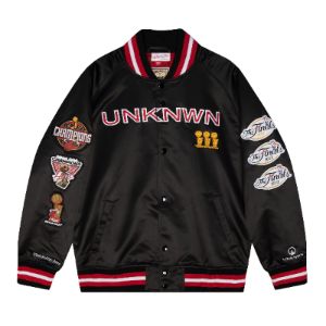 UNKNWN X Mitchell and Ness X Miami HEAT My Towns Satin Jacket sold by Miami Heat Store