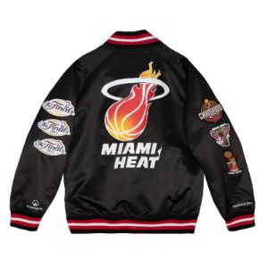 UNKNWN X Mitchell and Ness X Miami HEAT My Towns Satin Jacket sold by Miami Heat Store