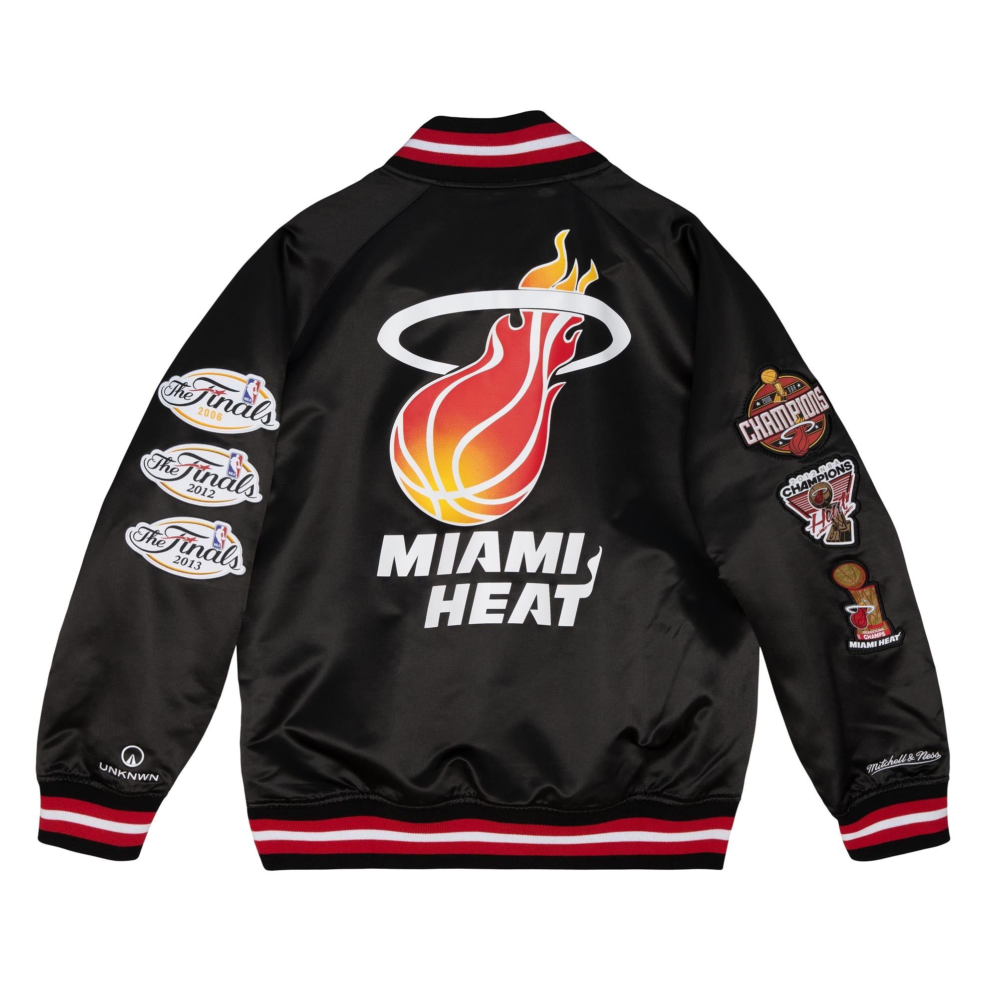 Mitchell & Ness Miami Heat ジャケット Black Full-Snap 1996-1997 Miami Heat Jacket - Jackets Masters