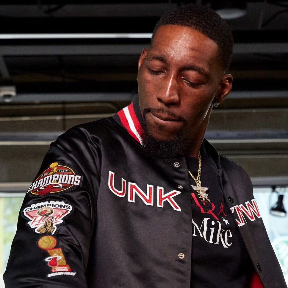 UNKNWN X Mitchell and Ness X Miami HEAT My Towns Satin Jacket sold by Miami Heat Store product image thumbnail 4