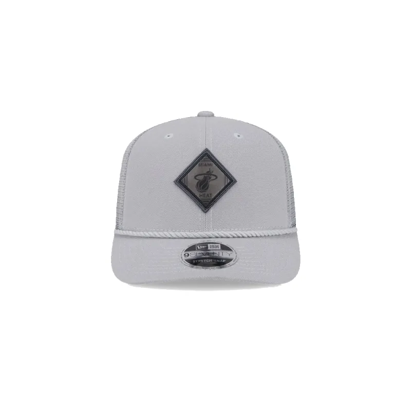 New Era Miami HEAT Leather Logo Stretch Snapback sold by Miami Heat Store