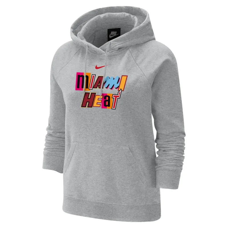Nike Miami HEAT Mashup Grey Women's Hoodie sold by Miami Heat Store
