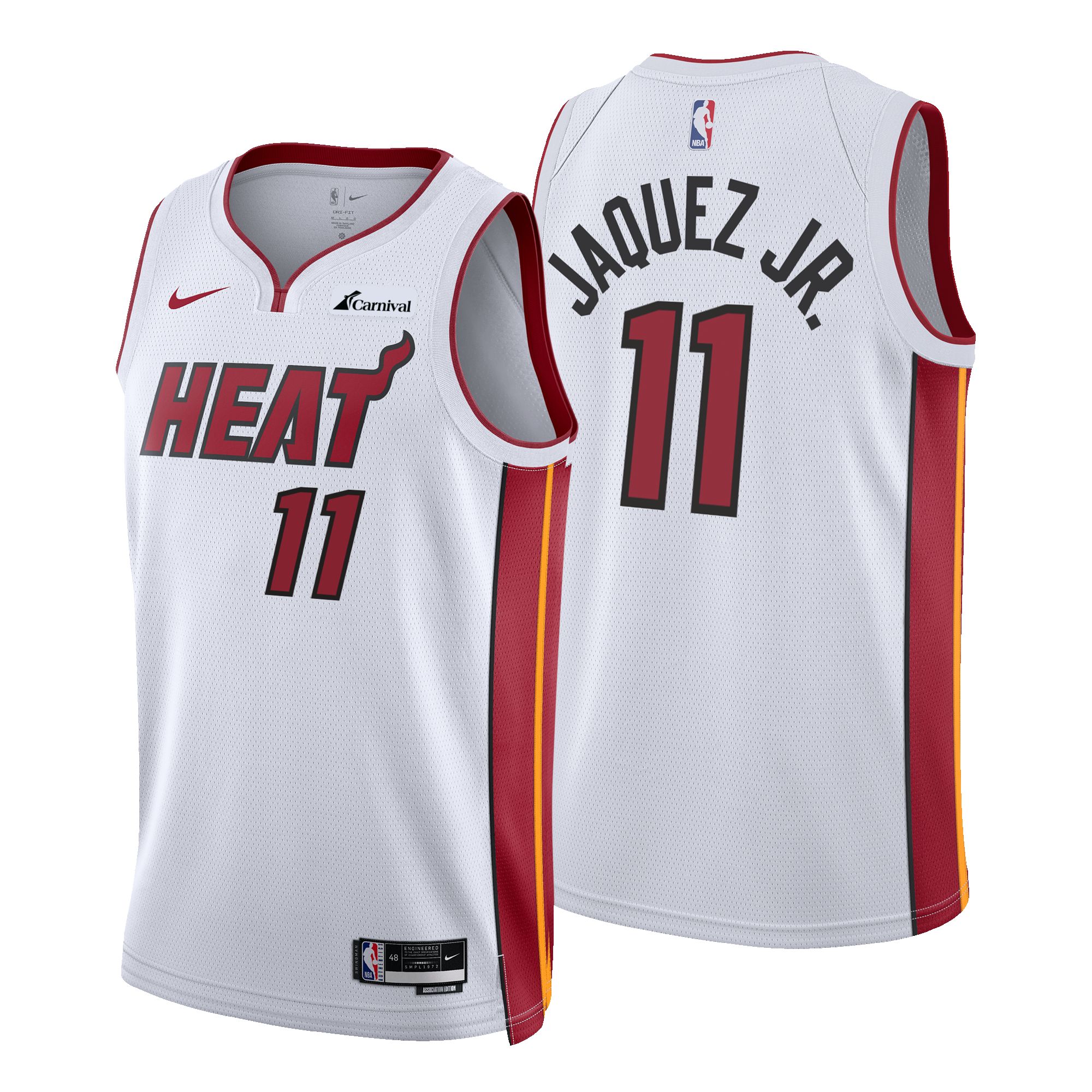 Jaime Jaquez Jr. Nike Miami HEAT Association White Swingman Jersey sold by Miami Heat Store product image thumbnail 2