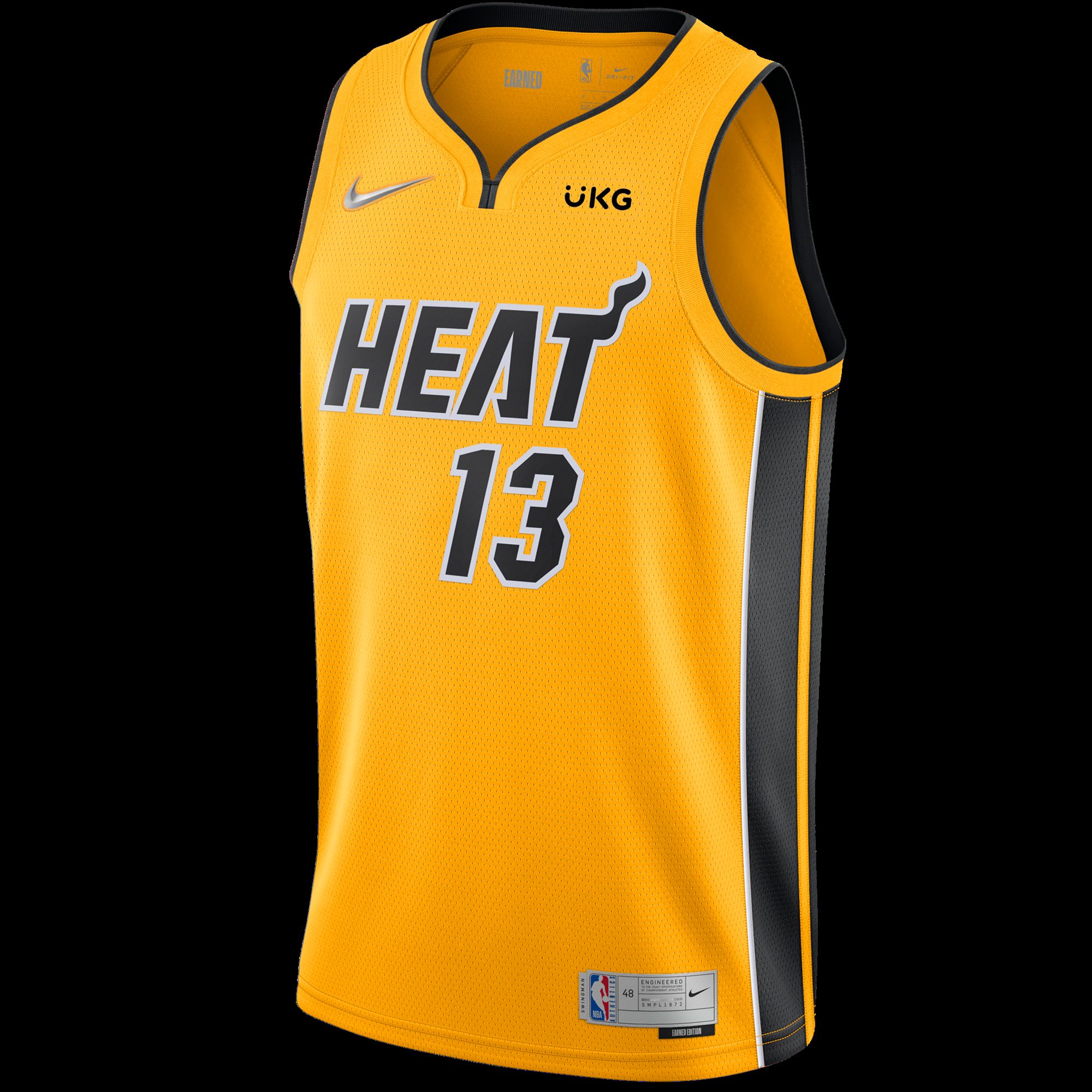 Bam Adebayo Nike Trophy Gold Swingman Jersey sold by Miami Heat Store