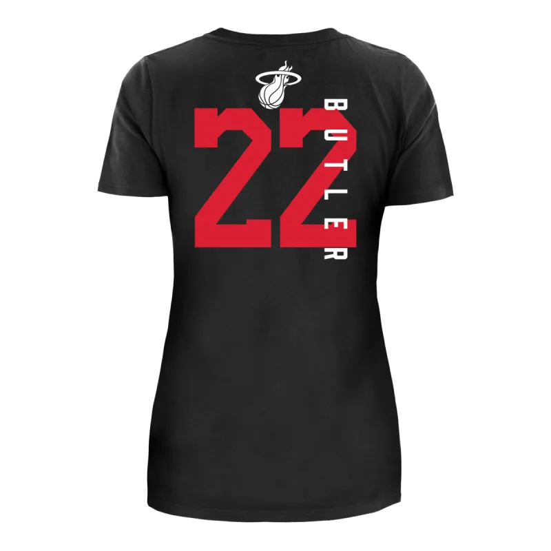 Jimmy Butler New Era HEAT Culture Name & Number Women's Tee sold by Miami Heat Store