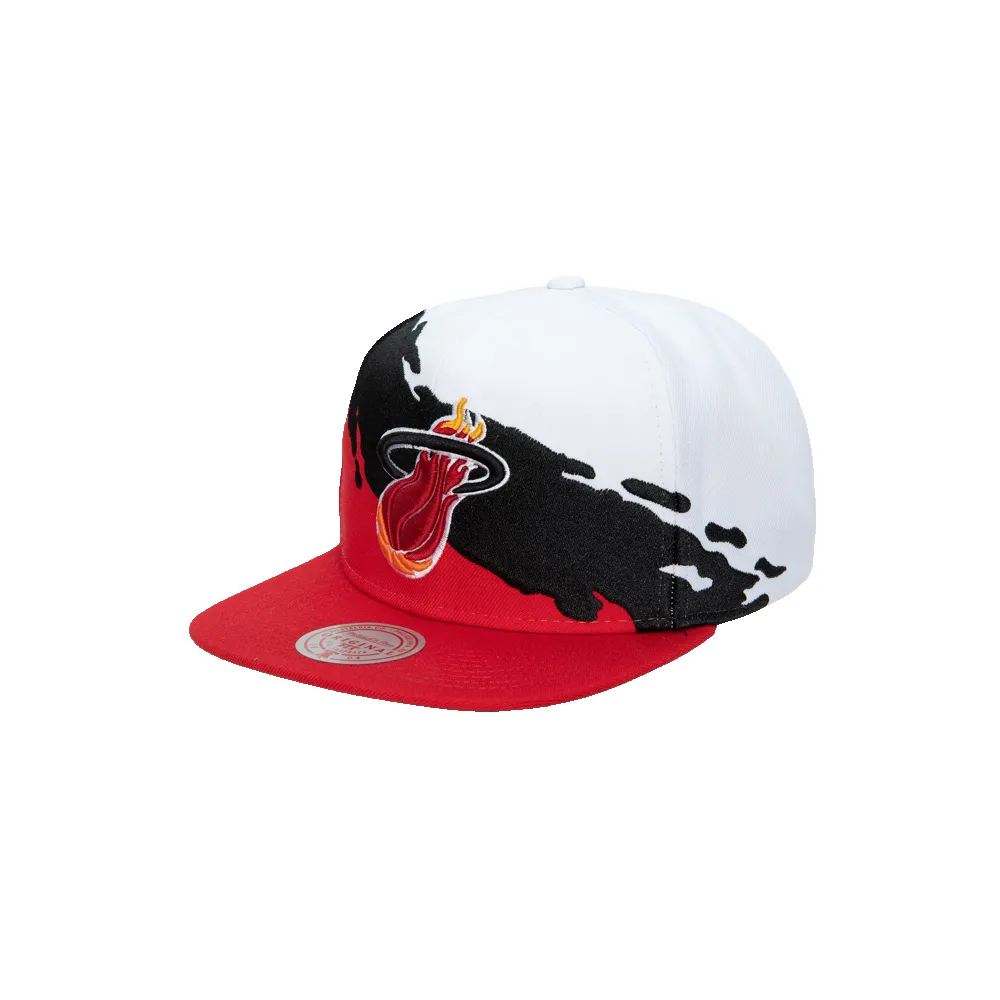 Mitchell & Ness Miami HEAT Paintbrush Snapback sold by Miami Heat Store