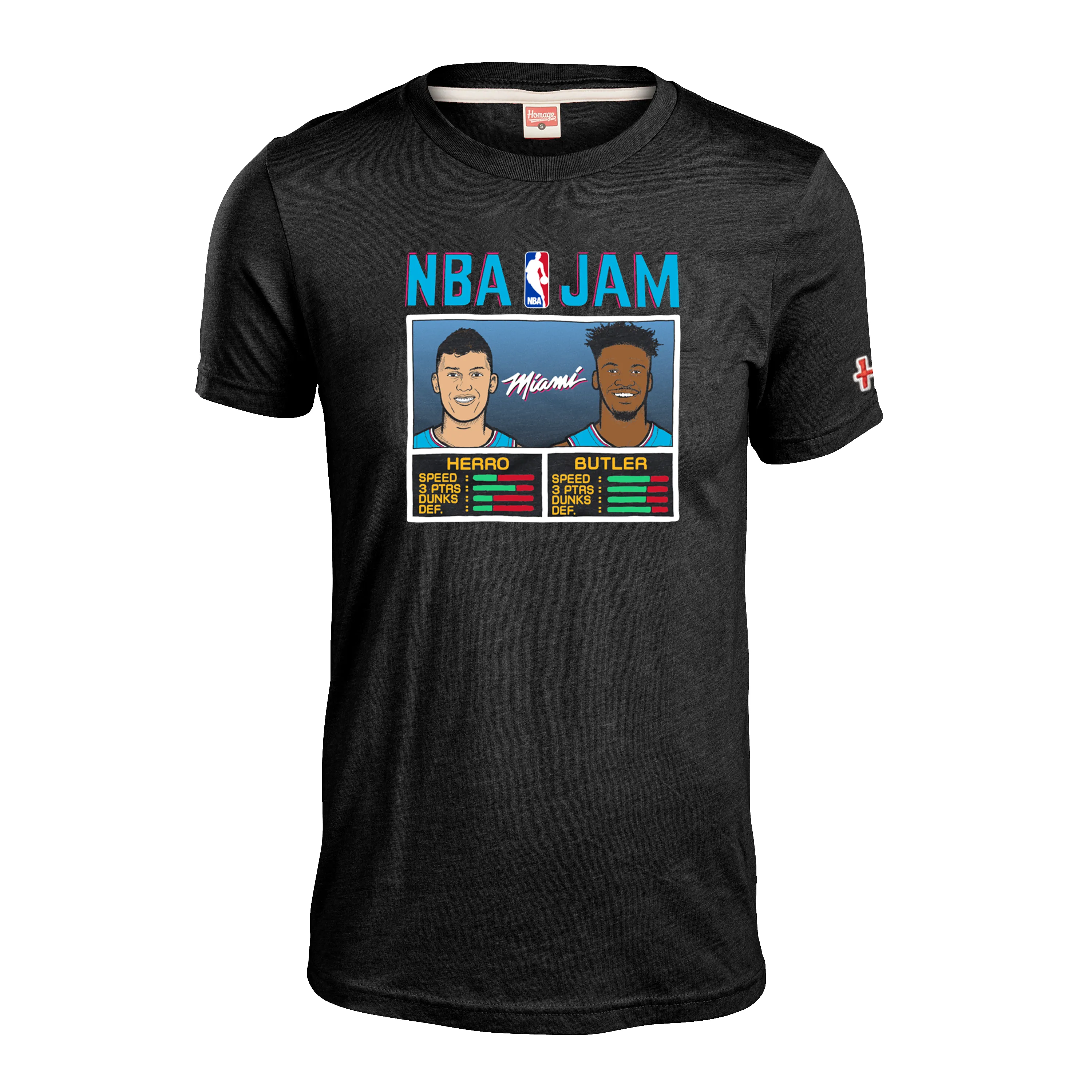 Homage Butler & Herro NBA JAM ViceWave Tee sold by Miami Heat Store