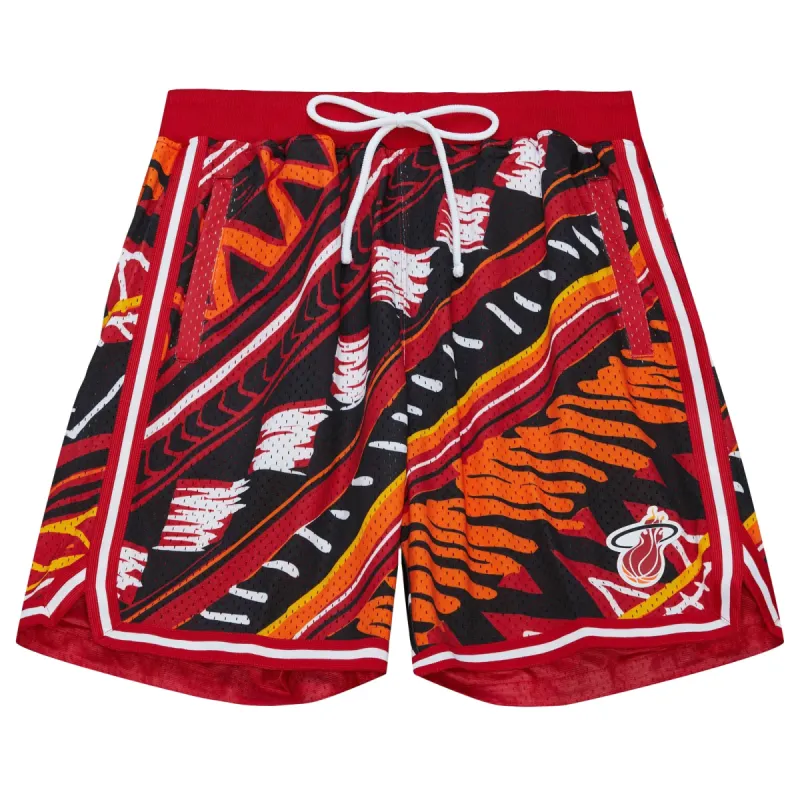 Mitchell & Ness Miami HEAT Game Day Pattern Shorts sold by Miami Heat Store