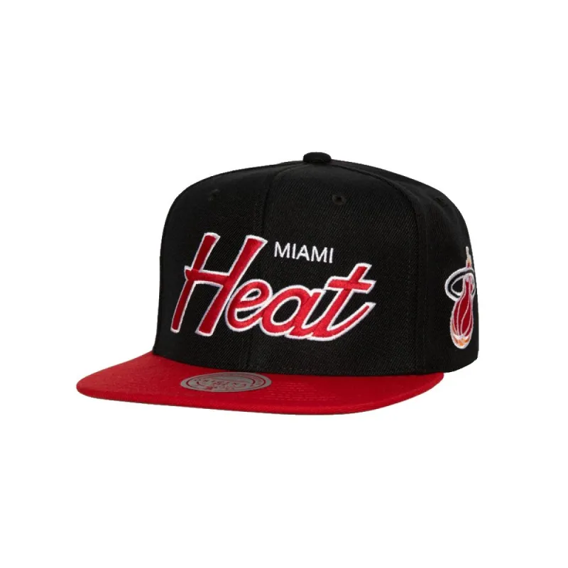 Mitchell & Ness Miami HEAT Script 2.0 Snapback sold by Miami Heat Store