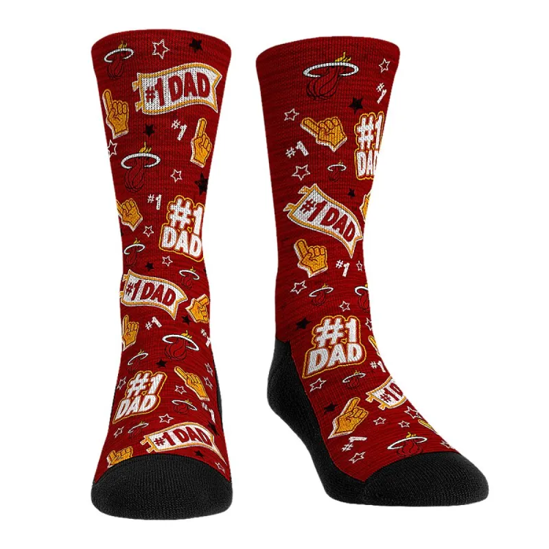 Rock Em' Miami HEAT #1 Dad Logo Socks sold by Miami Heat Store